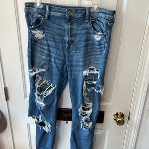 American Eagle Ne(X)t Level Stretch dark wash ripped skinny Jean